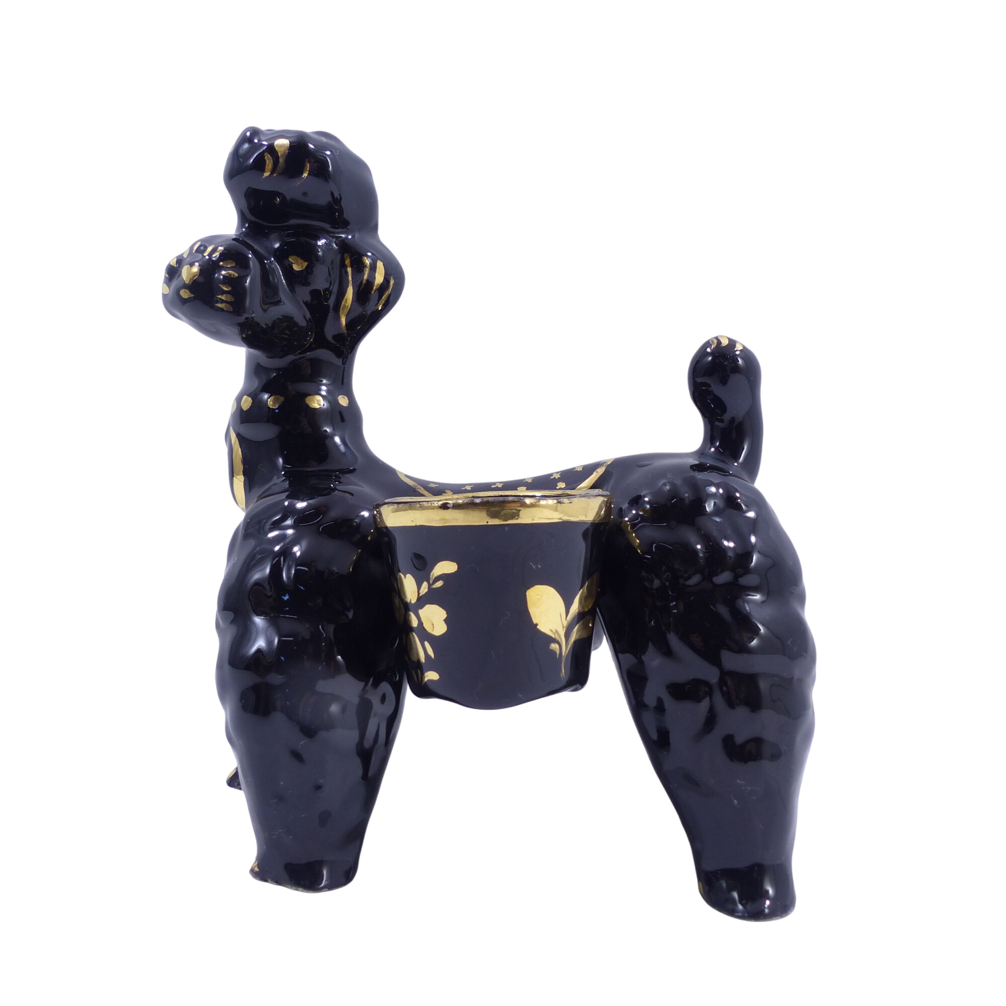 Statue "caniche" en céramique - Signée Vallauris - Bon état sur Label Emmaüs